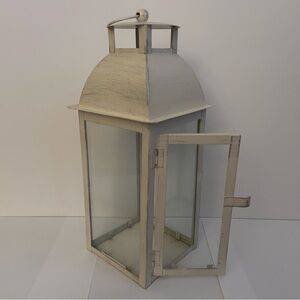 Decorative Metal Lantern with Glass Panels